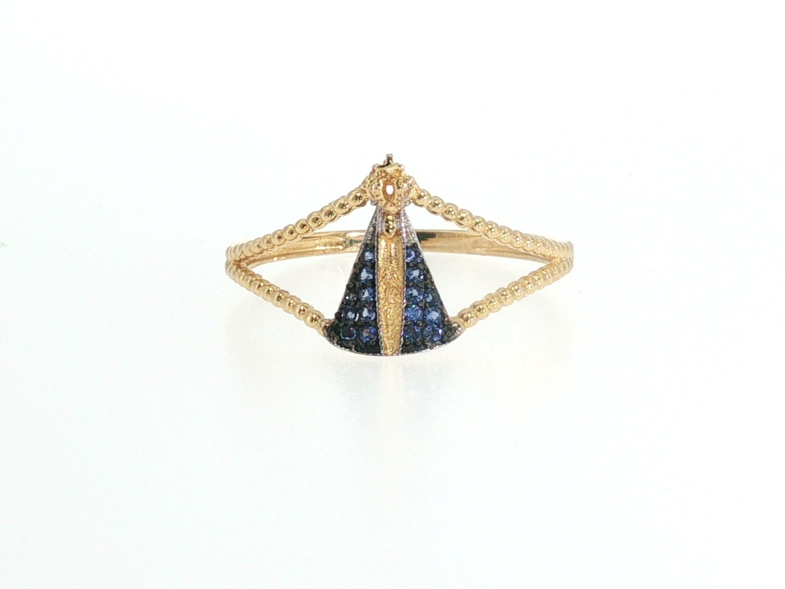 Anillo en Oro amarillo 18k con Circonia — Anillos — Oro amarillo 18k