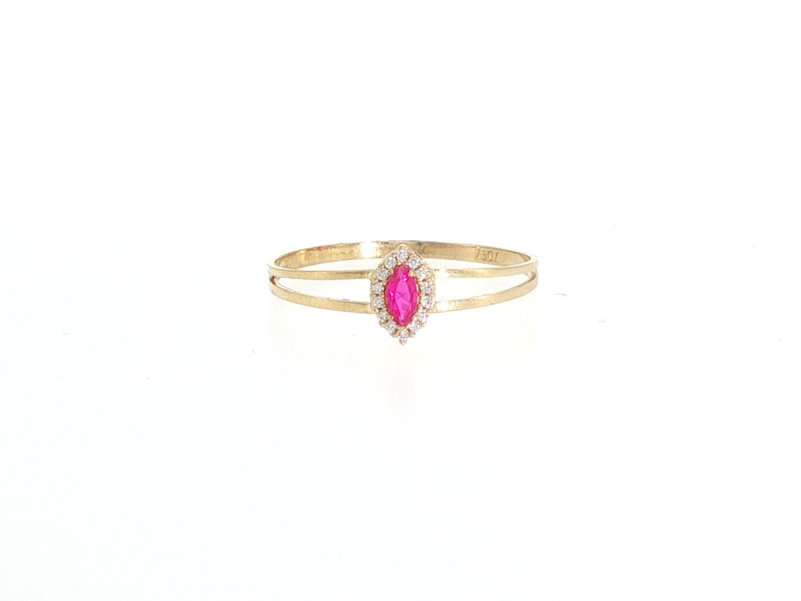 Anillo en Oro amarillo 18k con Circonia — Anillos — Oro amarillo 18k
