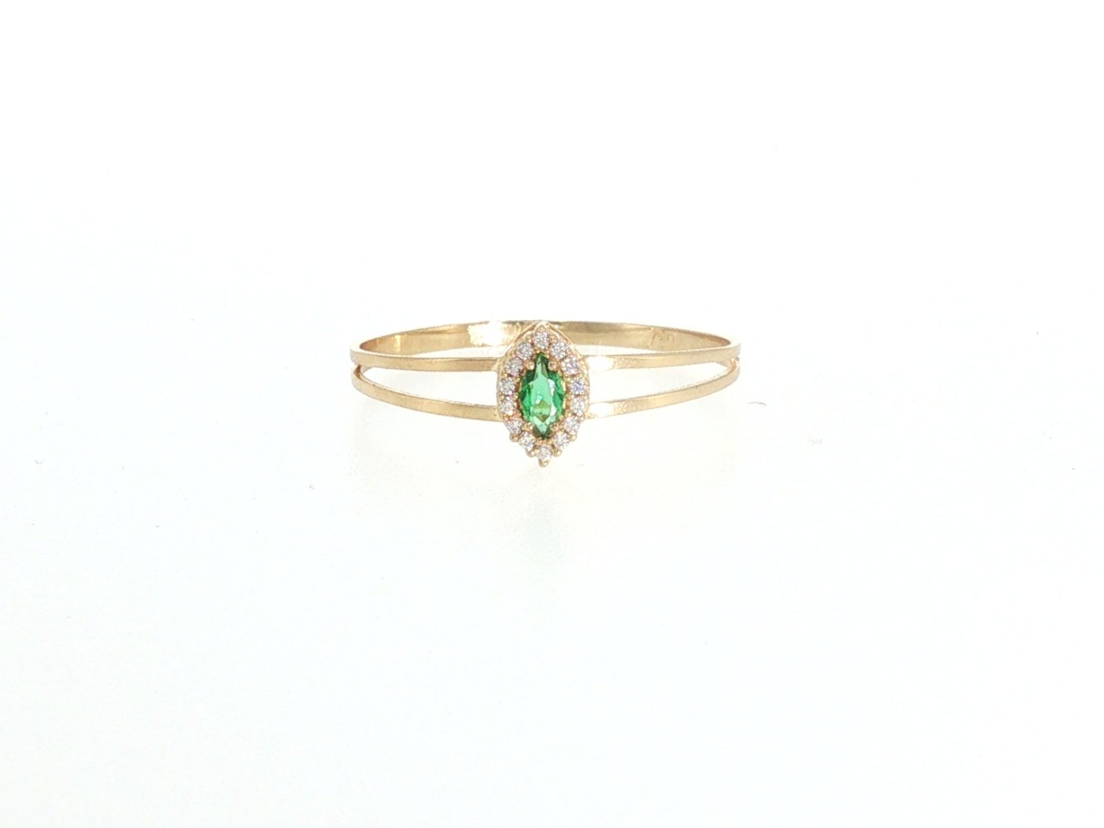 Anillo en Oro amarillo 18k con Circonia — Anillos — Oro amarillo 18k