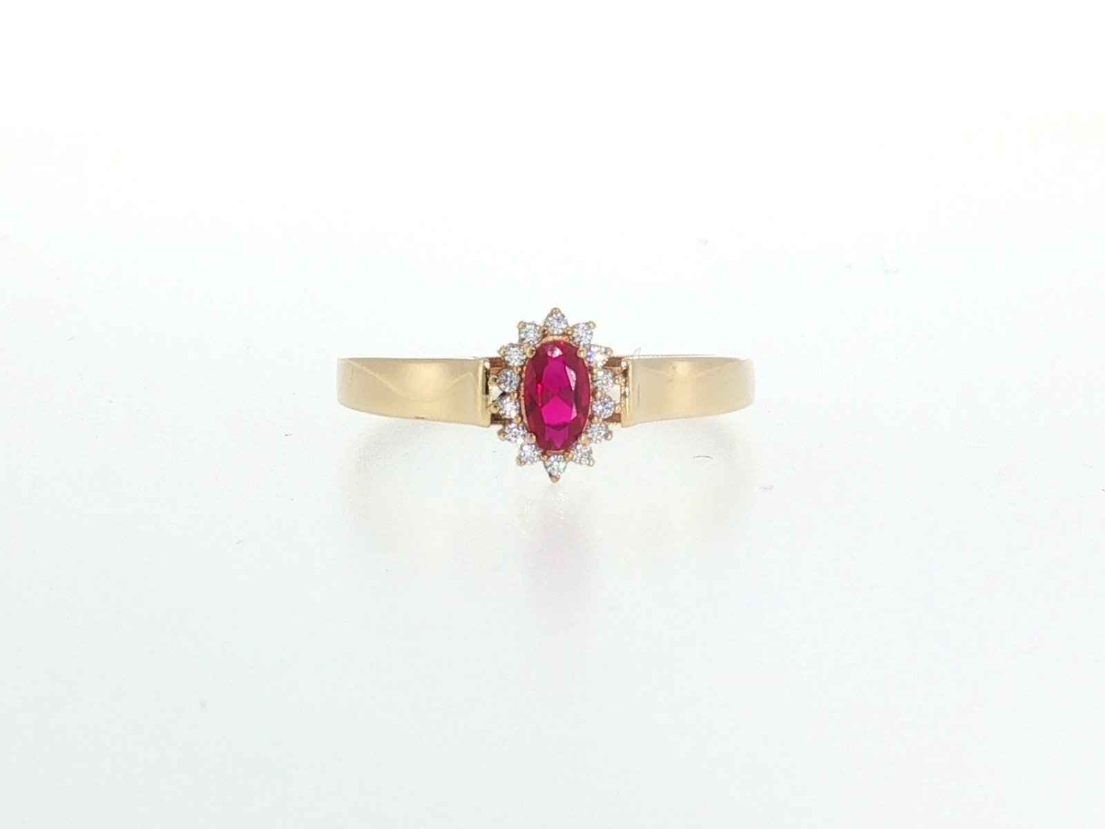 Anillo en Oro amarillo 18k con Circonia — Anillos — Oro amarillo 18k