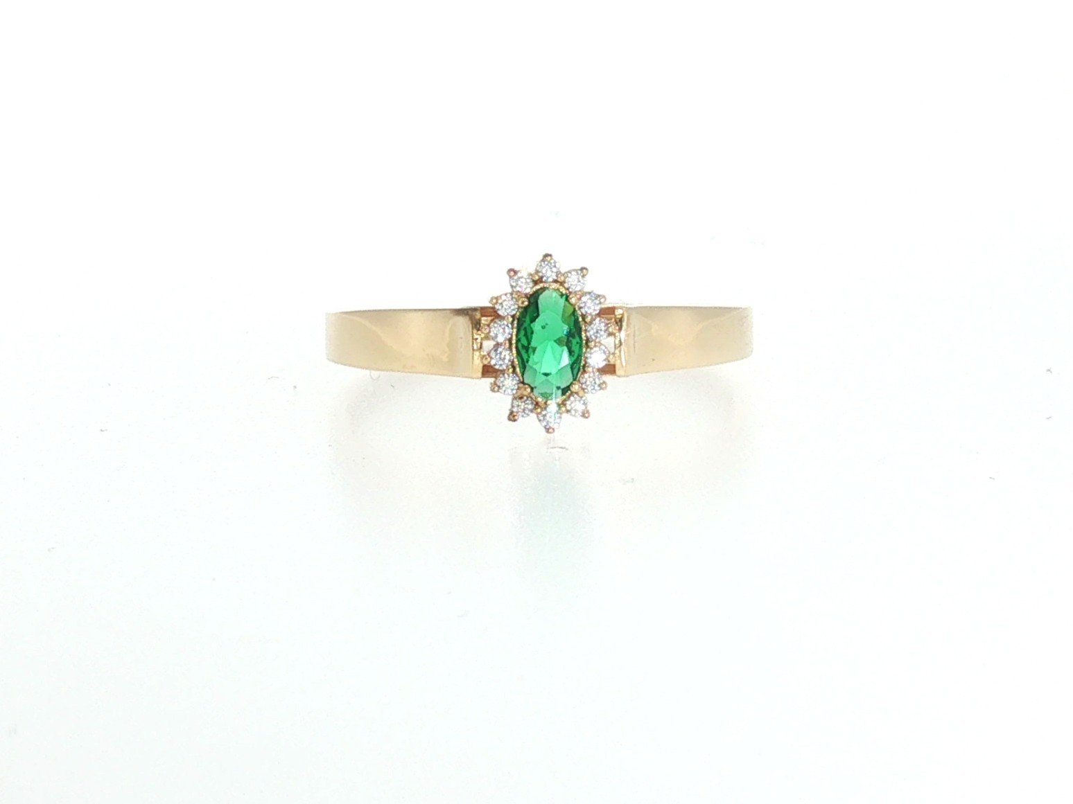 Anillo en Oro amarillo 18k con Circonia — Anillos — Oro amarillo 18k