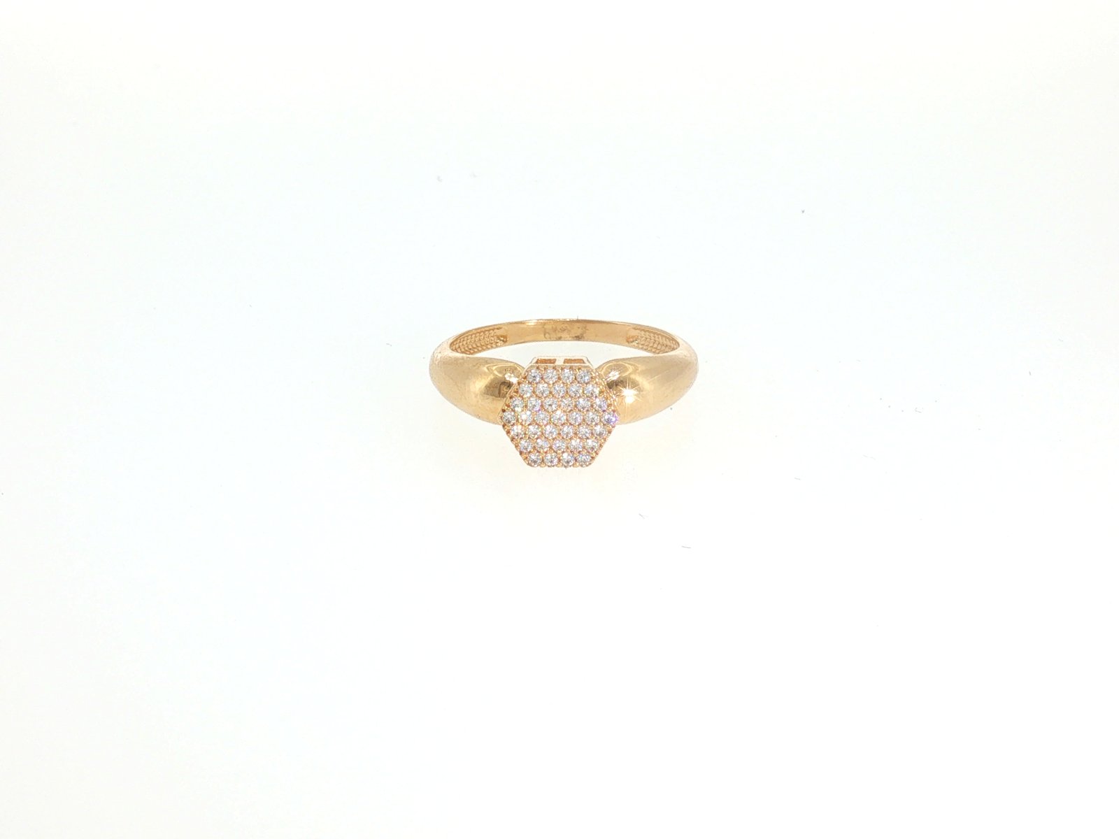 Anillo en Oro amarillo 18k con Circonia — Anillos — Oro amarillo 18k