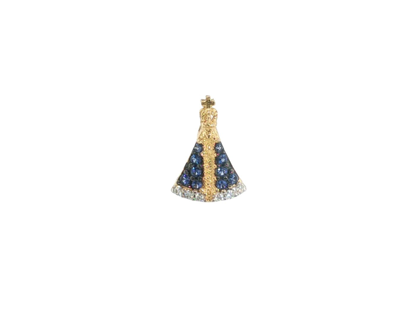 Dije en Oro amarillo 18k con Circonia y Circonia — Dijes — Oro amarillo 18k