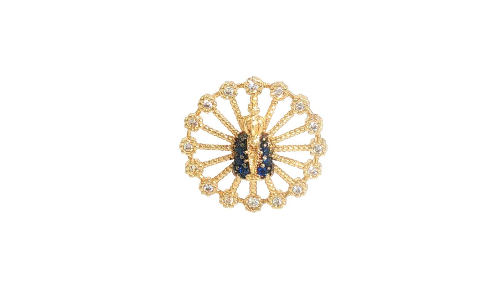 Dije en Oro amarillo 18k con Circonia — Dijes — Oro amarillo 18k