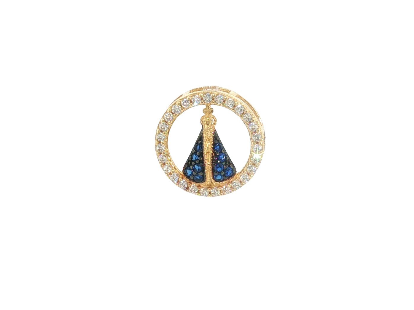 Dije en Oro amarillo 18k con Circonia — Dijes — Oro amarillo 18k