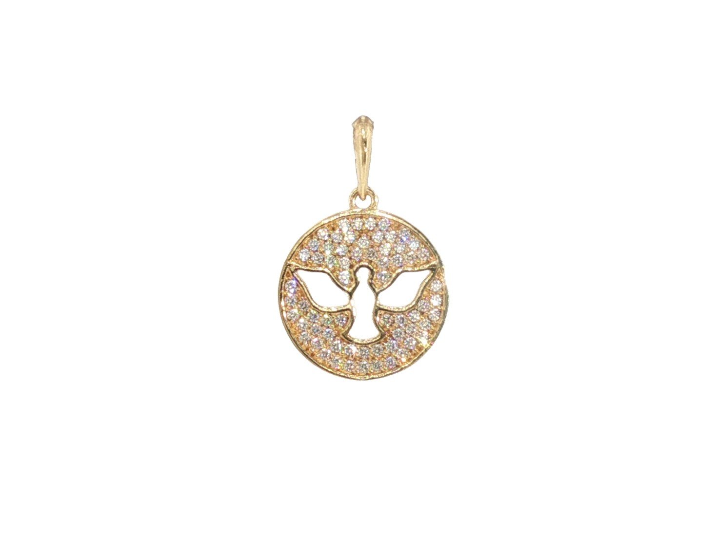Dije en Oro amarillo 18k con Circonia — Dijes — Oro amarillo 18k