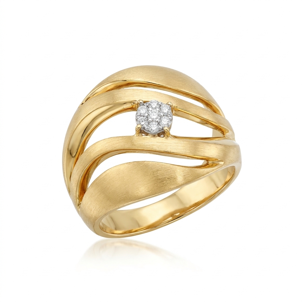 Anillo en Oro amarillo 18k con Diamante — Anillos — Oro amarillo 18k