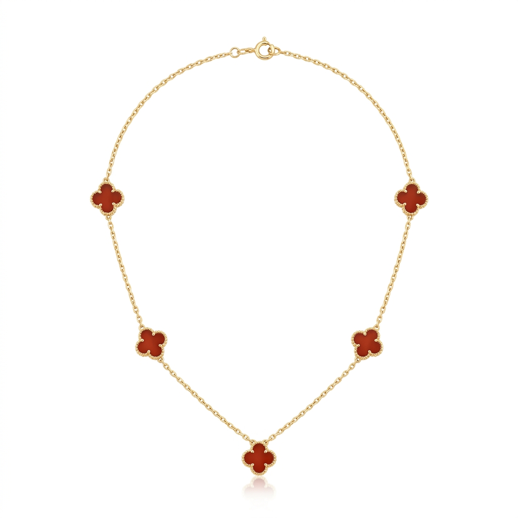 Collar en Oro amarillo 18k con Cornalina — Collares — Oro amarillo 18k