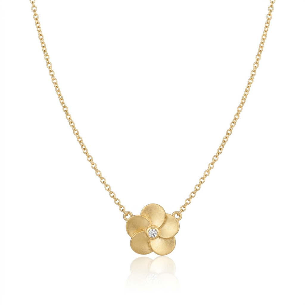 Necklace in Yellow Gold 18k with Diamond — Necklaces — Yellow Gold 18k